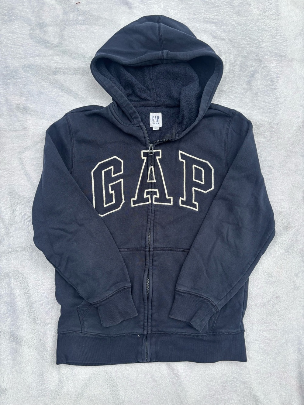 GAP Kids Navy Blue Hooded Zip-Up Sweatshirt